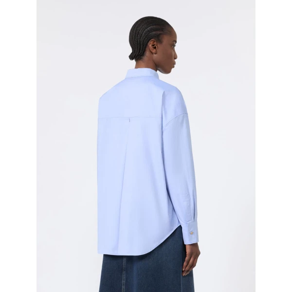 Max Mara Volonta Cotton Oxford Shirt in Light Blue | Shirts | Coveti