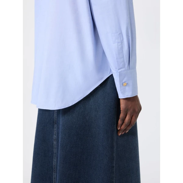 Max Mara Volonta Cotton Oxford Shirt in Light Blue | Shirts | Coveti
