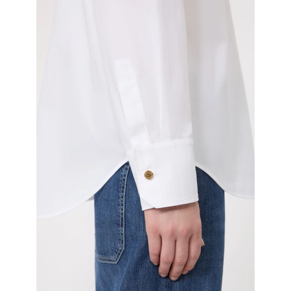 Max Mara Volonta Cotton Oxford Shirt in White | Shirts | Coveti