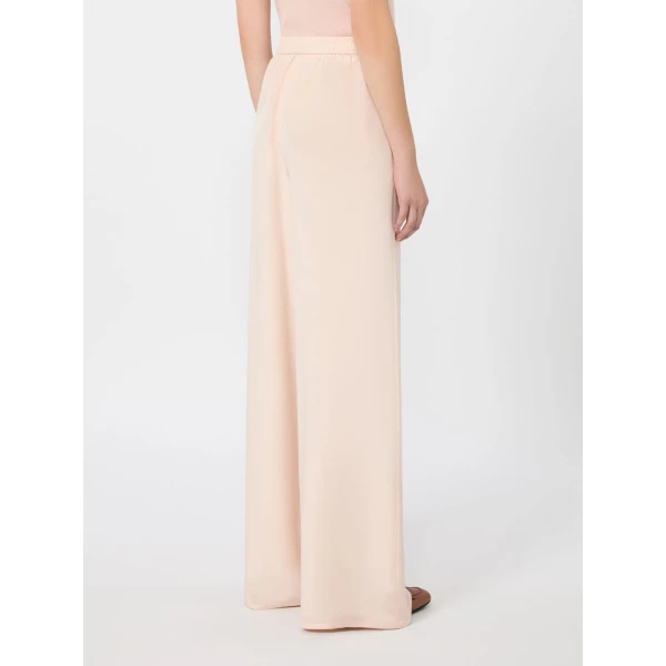Max Mara Volonta Relaxed Heavy Silk Trousers in Pink | Wide leg pants | Coveti