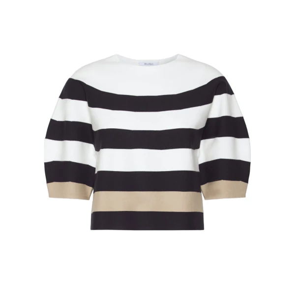 Voto Viscose Yarn Cropped Sweater in Ultramarine