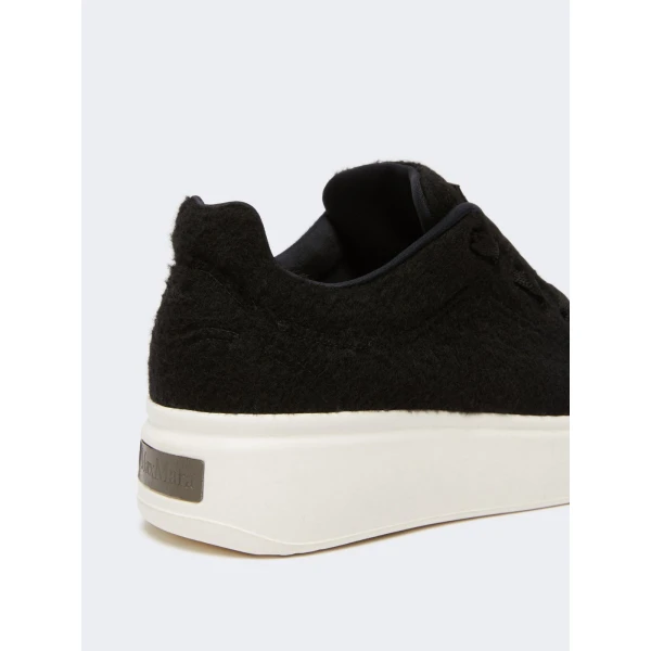 Max Mara Water-Repellent Camel Trainers in Black | Sneakers | Coveti