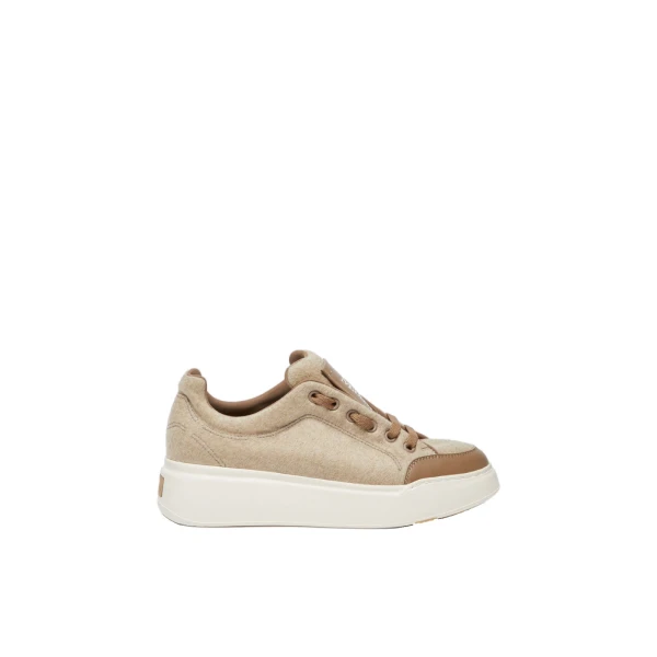 Water-Repellent Cashmere Trainers in Beige