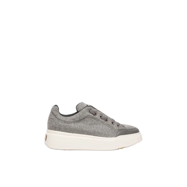 Water-Repellent Cashmere Trainers in Dark Grey