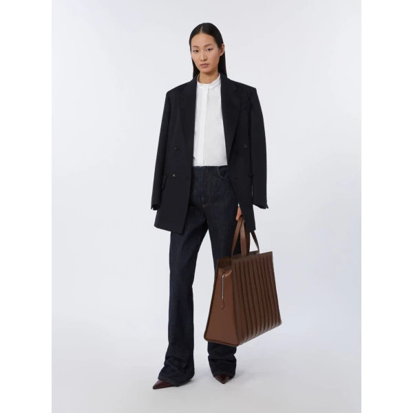 Max Mara Whitney Bag 10 Extra Large in Amber Brown | Totes & Top-Handle Bags | Coveti