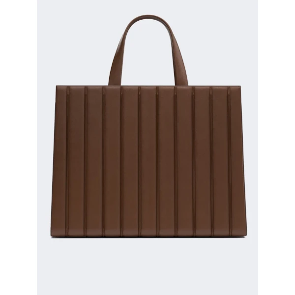 Max Mara Whitney Bag 10 Extra Large in Amber Brown | Totes & Top-Handle Bags | Coveti