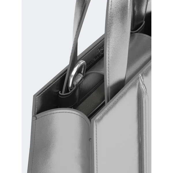 Max Mara Whitney Bag 2 Nano Lambskin in Silver | Mini Bags | Coveti