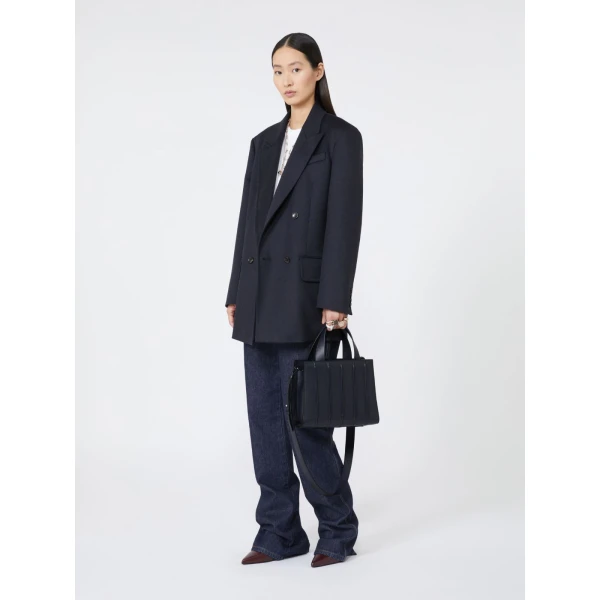 Max Mara Whitney Bag 5 Medium in Midnight Blue | Totes & Top-Handle Bags | Coveti