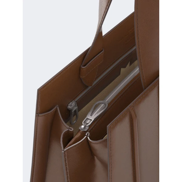 Max Mara Whitney Bag 6 Medium in Amber Brown | Totes & Top-Handle Bags | Coveti