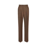 Max Mara Wool Carrot Trousers in Brown | Tailored pants | Coveti