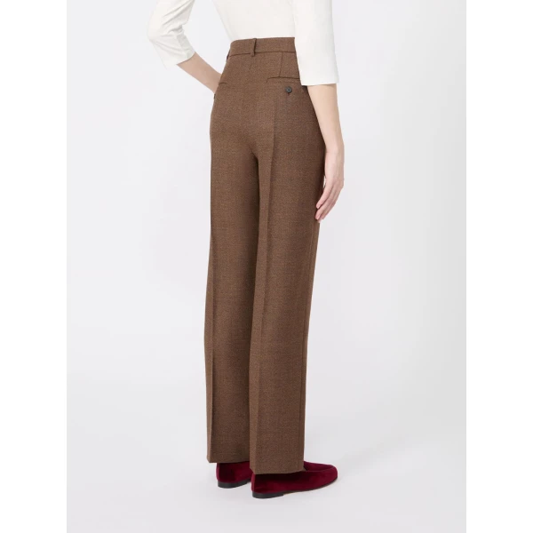 Max Mara Wool Carrot Trousers in Brown | Tailored pants | Coveti