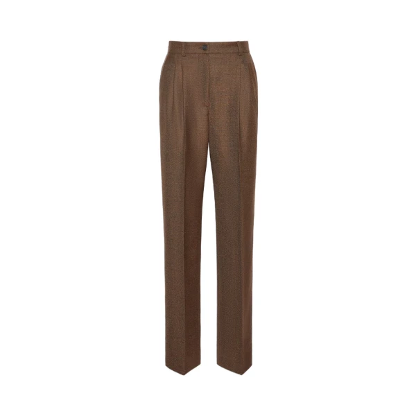 Max Mara Wool Carrot Trousers in Brown | Tailored pants | Coveti