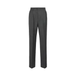 Max Mara Wool Carrot Trousers in Medium Grey | Tailored pants | Coveti