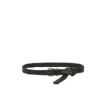 Max Mara Woven Leather Belt in Black | Belts | Coveti