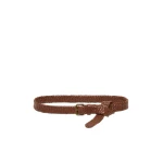 Max Mara Woven Leather Belt in Tobacco | Belts | Coveti