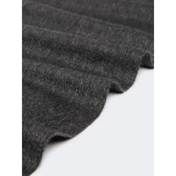Max Mara Wsdalia Monogram Cashmere Stole in Dark Grey | Scarves | Coveti