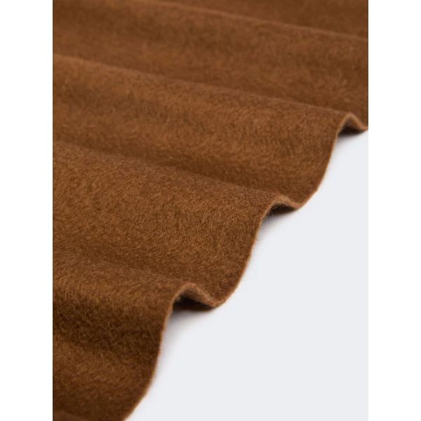 Max Mara Wsdalia Monogram Cashmere Stole in Hazelnut Brown | Scarves | Coveti