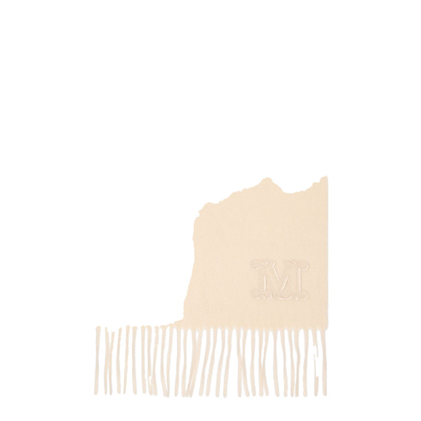 Max Mara Wsdalia Monogram Cashmere Stole in Ivory | Scarves | Coveti
