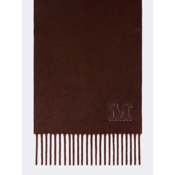 Max Mara Wsdalia Monogram Cashmere Stole in Rust | Scarves | Coveti