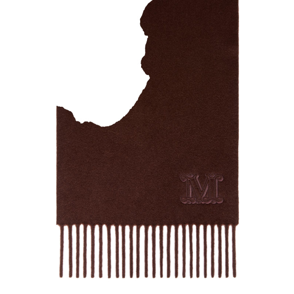 Max Mara Wsdalia Monogram Cashmere Stole in Rust | Scarves | Coveti