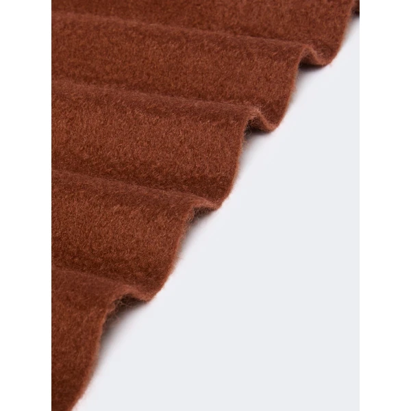 Max Mara Wsdalia Monogram Cashmere Stole in Rust Style 2 | Scarves | Coveti