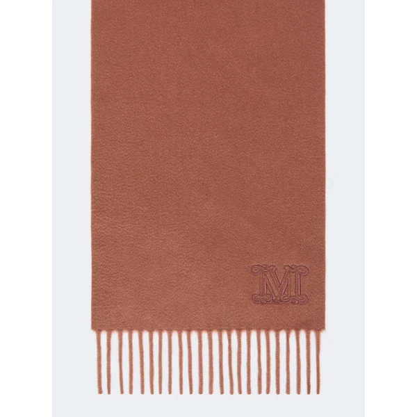 Max Mara Wsdalia Monogram Cashmere Stole in Shaded Pink | Scarves | Coveti