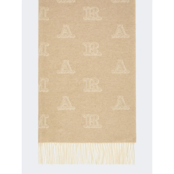 Max Mara Wsklause Sable Cashmere Stole in Beige | Scarves | Coveti