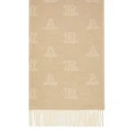 Max Mara Wsklause Sable Cashmere Stole in Beige | Scarves | Coveti