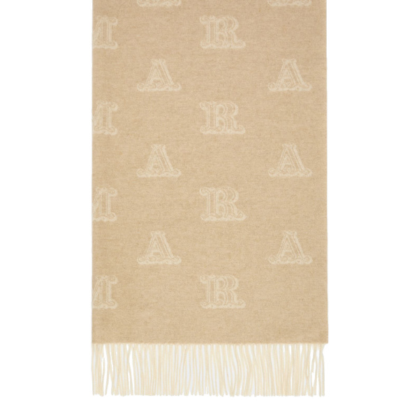 Max Mara Wsklause Sable Cashmere Stole in Beige | Scarves | Coveti