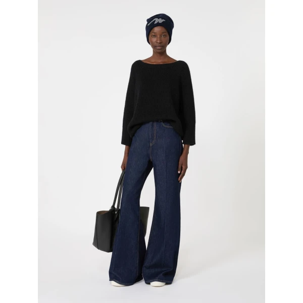Max Mara Xeno Mohair Blend Jumper in Black | Sweaters | Coveti