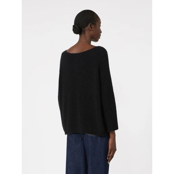 Max Mara Xeno Mohair Blend Jumper in Black | Sweaters | Coveti