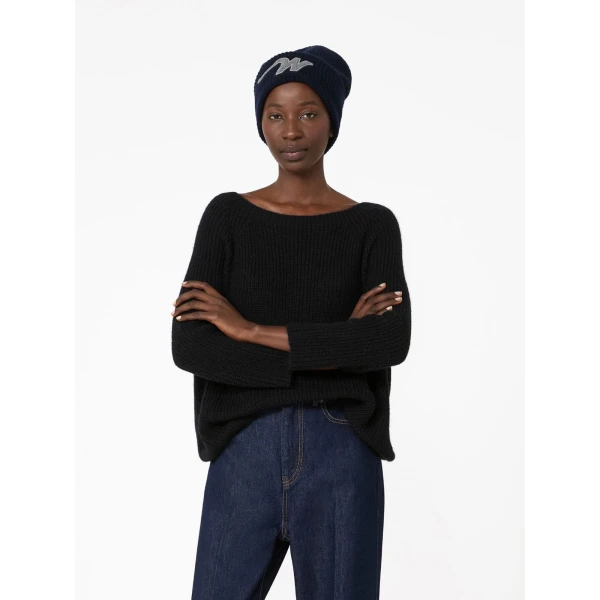 Max Mara Xeno Mohair Blend Jumper in Black | Sweaters | Coveti