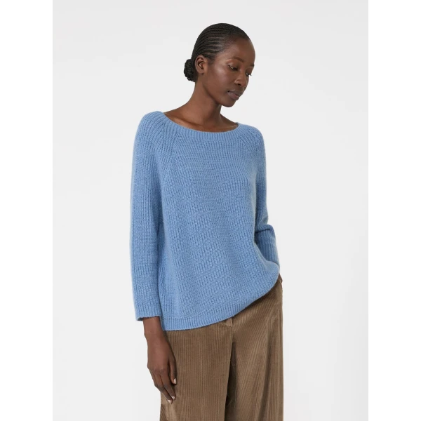 Max Mara Xeno Mohair Blend Jumper in Light Blue | Sweaters | Coveti
