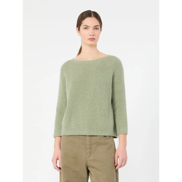 Max Mara Xeno Mohair Blend Jumper in Sage Green | Sweaters | Coveti