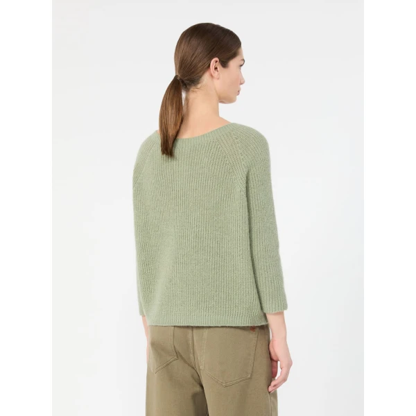 Max Mara Xeno Mohair Blend Jumper in Sage Green | Sweaters | Coveti