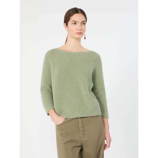 Max Mara Xeno Mohair Blend Jumper in Sage Green | Sweaters | Coveti