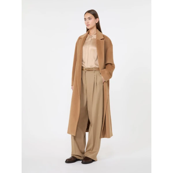 Max Mara Xero Silk Satin Shirt in Camel | Shirts | Coveti