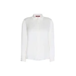 Max Mara Xero Silk Satin Shirt in Silk White | Shirts | Coveti