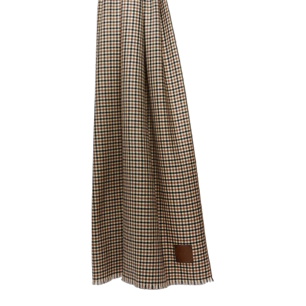 Max Mara Yarn-Dyed Wool Stole in Beige | Scarves | Coveti