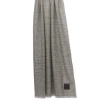 Max Mara Yarn-Dyed Wool Stole in Coffee | Scarves | Coveti