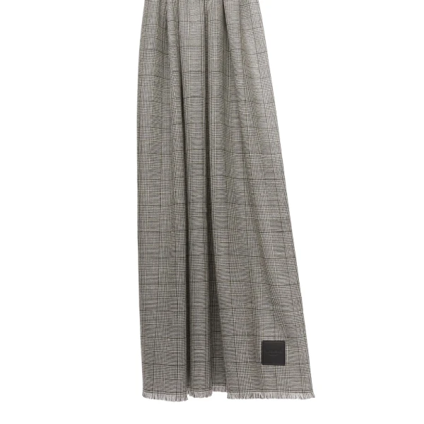 Max Mara Yarn-Dyed Wool Stole in Coffee | Scarves | Coveti