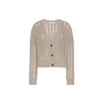 Max Mara Zaino Open-Knit Cashmere Cardigan in Sand | Cardigan | Coveti