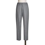 Max Mara Zamia Cashmere Foule Drawstring Trousers in Medium Grey | Tailored pants | Coveti