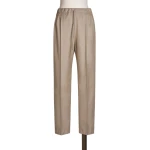 Max Mara Zamia Cashmere Foule Drawstring Trousers in Turtledove | Tailored pants | Coveti