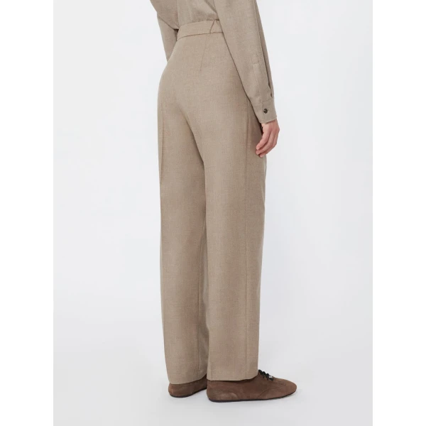 Max Mara Zamia Cashmere Foule Drawstring Trousers in Turtledove | Tailored pants | Coveti