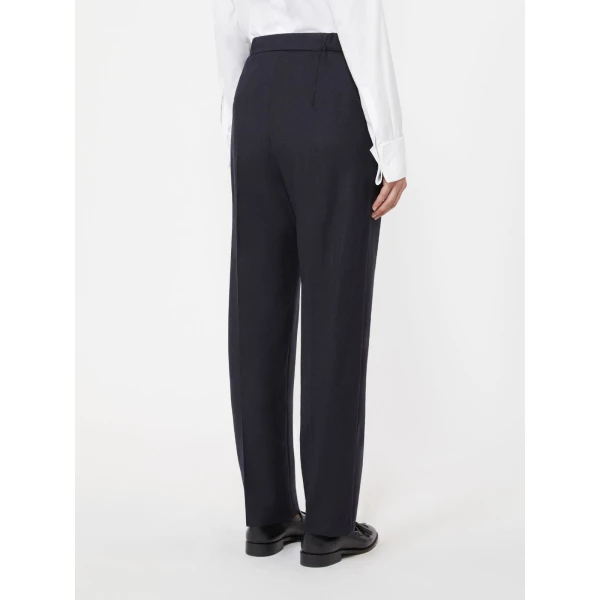 Max Mara Zamia Cashmere Foule Drawstring Trousers in Ultramarine | Tailored pants | Coveti