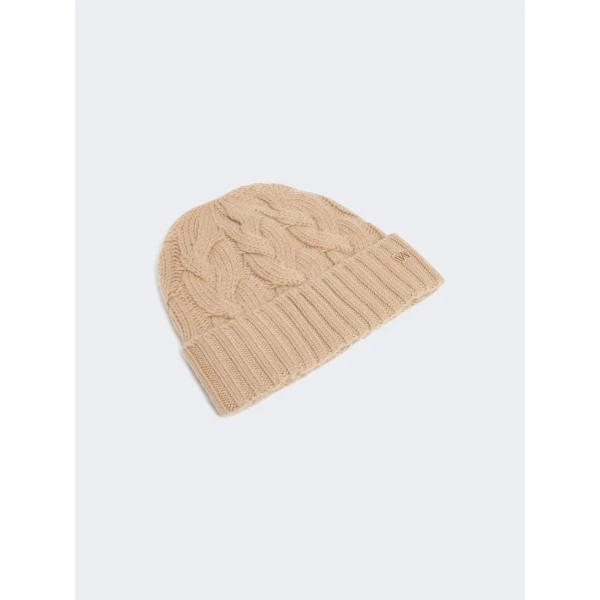 Max Mara Zampa Cashmere Beanie in Camel | Hats | Coveti