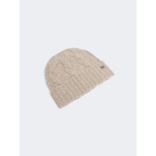 Max Mara Zampa Cashmere Beanie in Honey | Hats | Coveti