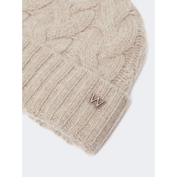 Max Mara Zampa Cashmere Beanie in Honey | Hats | Coveti