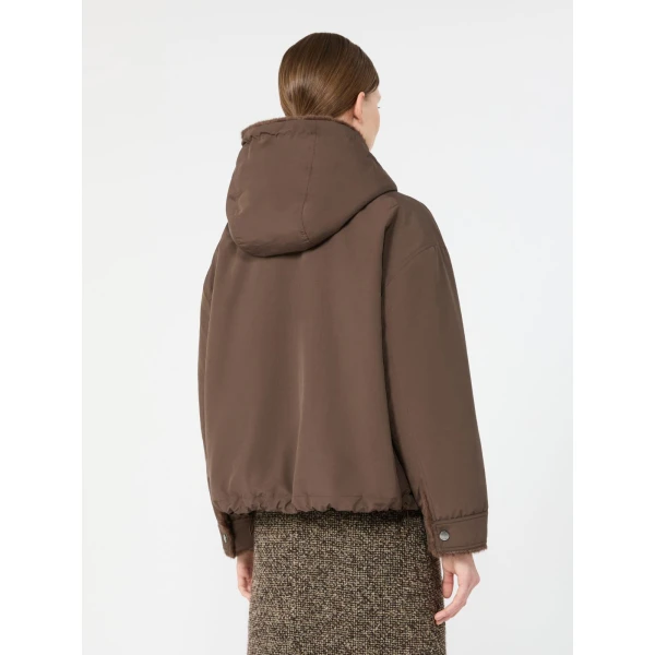 Max Mara Zanna Reversible Water-Repellent Canvas Jacket in Brown | Jackets | Coveti